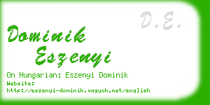 dominik eszenyi business card